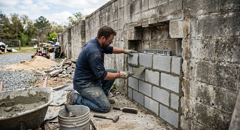 Block Wall Repair in Holland, MI