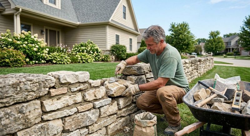 Brick Fence Repair in Holland, MI