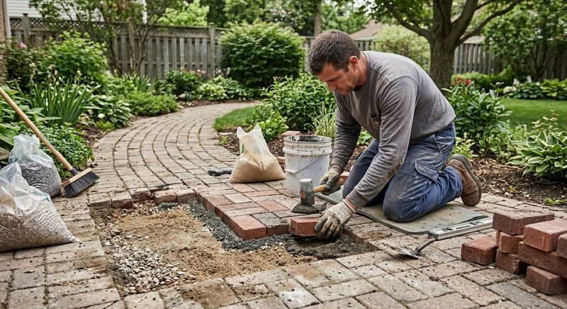 Brick Pathway Repair in Holland, MI