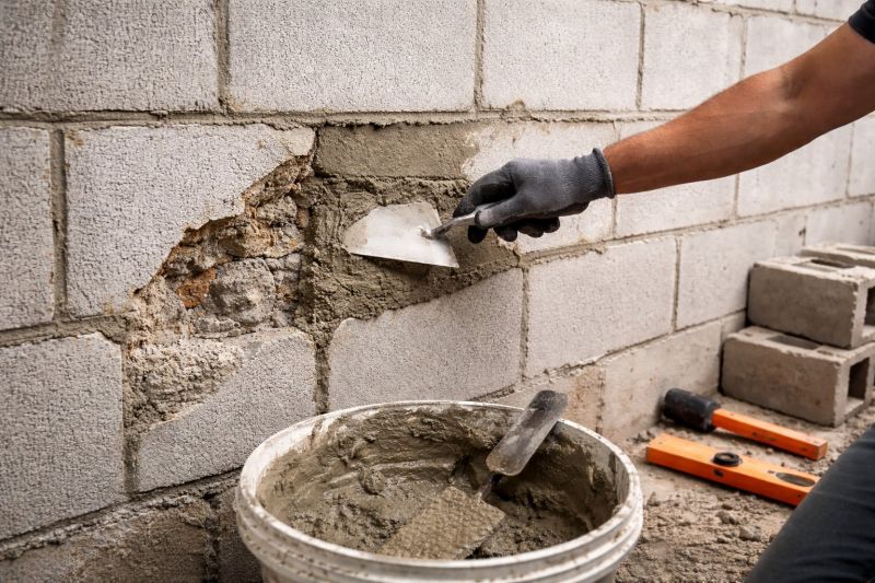 Cinder Block Wall Repair in Allegan County, MI