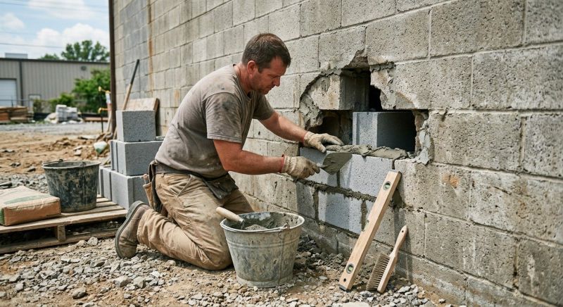 Concrete Block Repair in Allegan County, MI