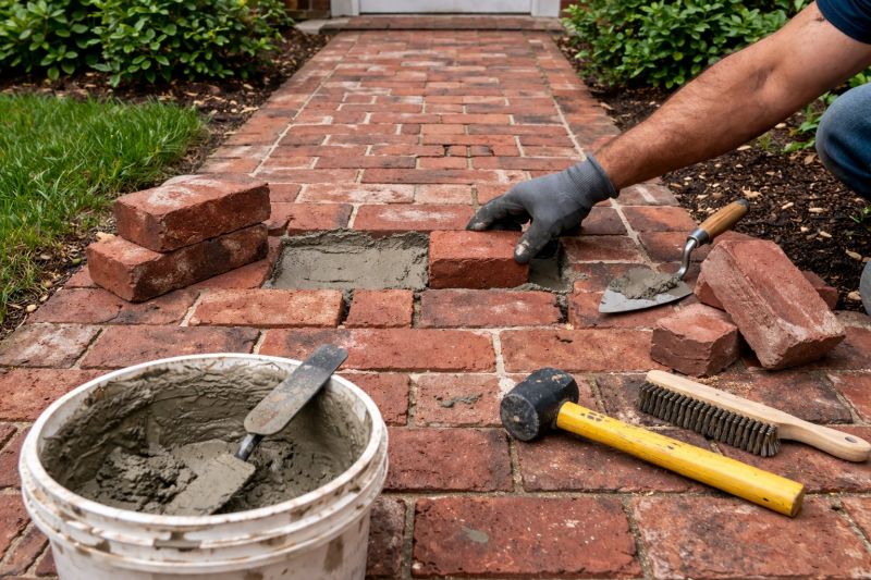 Entryway Brick Repair in Holland, MI