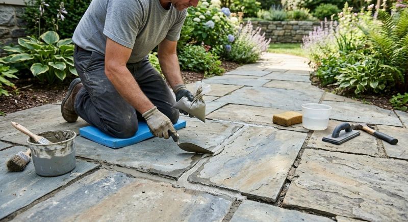 Stone Walkway Repair in Holland, MI