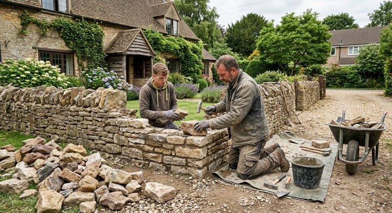 Stone Wall Repair in Hopkins, MI