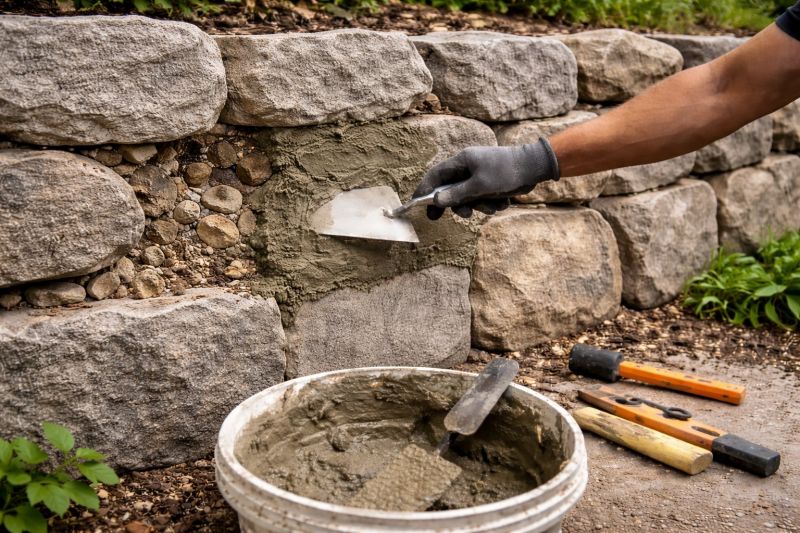 Stone Wall Repair in Ottawa County, MI